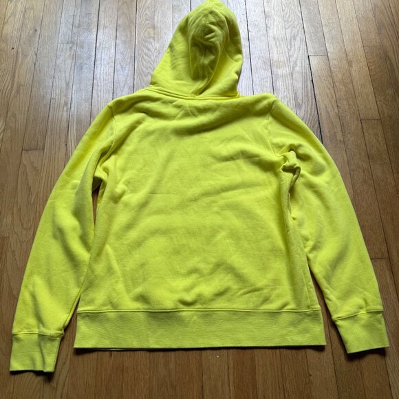 The North Face Size XL Yellow Cotton Half Dome Logo Pullover Hoodie Sweatshirt - Picture 5 of 12